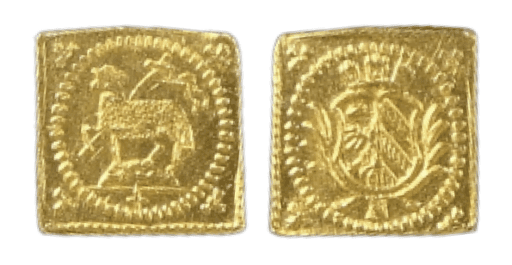 【MS64】1700年 神聖ローマ帝国 ドイツ ニュルンベルク 角ラムダカット 1/8ダカット金貨