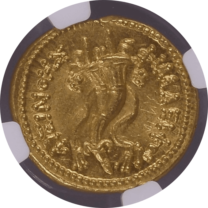 【MS 5/5 2/5】紀元前193/2年 古代エジプト プトレマイオス朝 アルシノエ2世 テトラドラクマ金貨(裏)