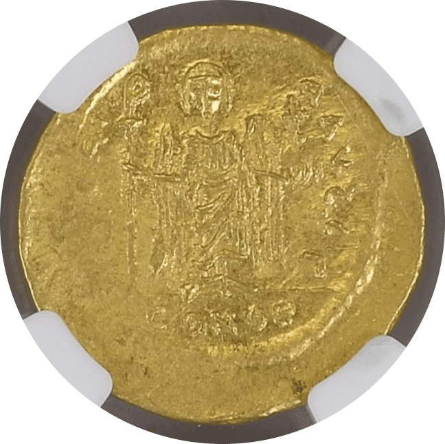 【MS 4/5 4/5】602年〜610年 ビザンツ帝国 フォカス皇帝 ソリダス金貨(裏)