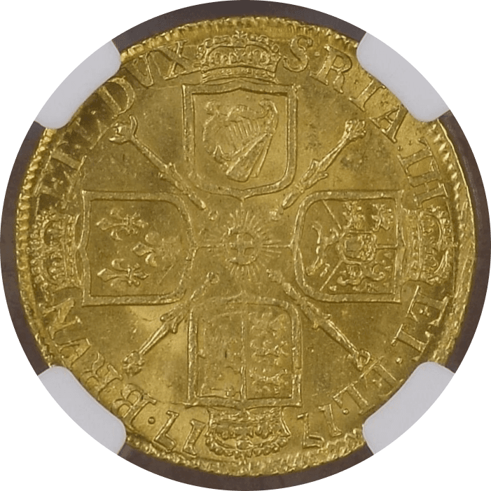 【MS63】1717年 イギリス ジョージ1世 ギニー金貨(裏)