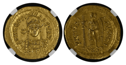 【Ch AU 5/5 2/5】457年〜474年 ビザンツ帝国（東ローマ帝国）レオ1世 ソリダス金貨