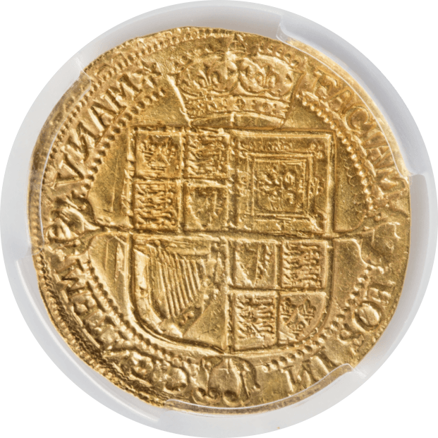 【MS61】1619年?1620年 イギリス ジェームズ1世 1ローレル金貨(裏)