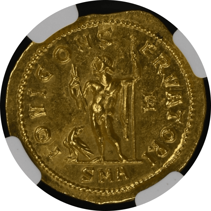 【MS 5/5 4/5】284年〜305年 古代ローマ帝国 ディオクレティアヌス帝  アウレウス金貨(裏)