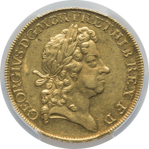 【AU55】1716年 イギリス ジョージ1世 5ギニー金貨(表)