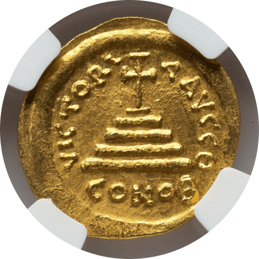【MS 5/5 4/5】578年〜582年 ビザンツ帝国（東ローマ帝国）ティベリウス2世  ソリダス金貨(裏)