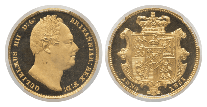 【PR64 DEEP CAMEO】1831年 イギリス ウィリアム4世 ソブリン金貨