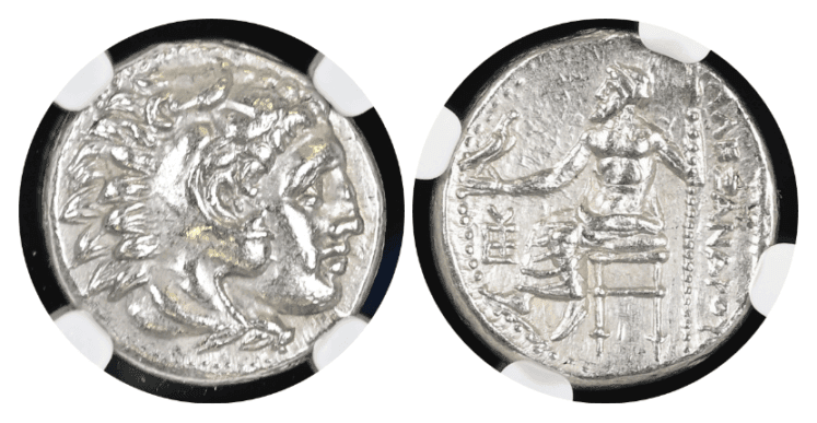 【Ch AU】紀元前336年〜323年 古代マケドニア王国 アレキサンダー3世 ドラクマ銀貨