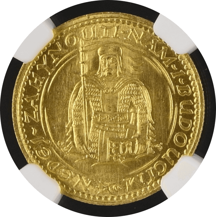 【MS66+】1936年 チェコスロバキア  1ダカット金貨(表)