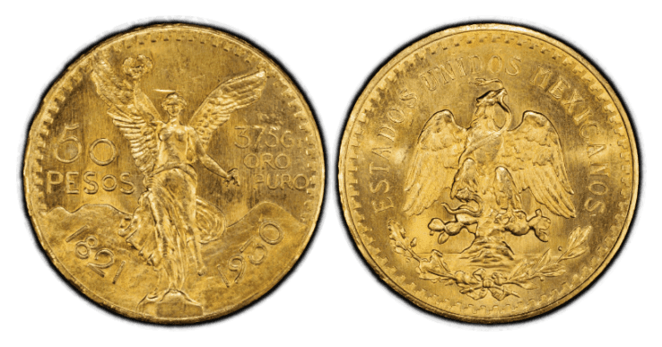 【MS64】1930年 メキシコ 勝利の女神 50ペソ金貨