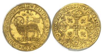 【MS63】1350年〜1364年 フランス ジャン2世 金の羊 ムートンドール金貨