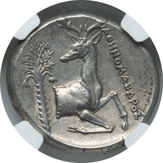 【AU★ 5/5 4/5】紀元前4世紀 古代ギリシア イオニア国 エフェソス テトラドラクマ 銀貨(裏)