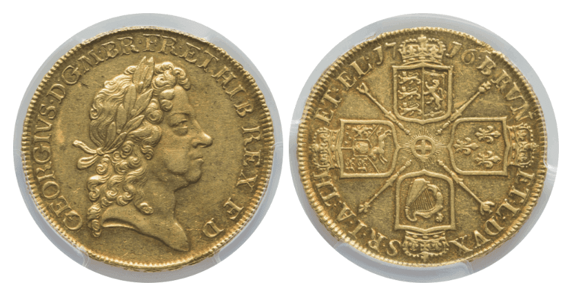【AU55】1716年 イギリス ジョージ1世 5ギニー金貨