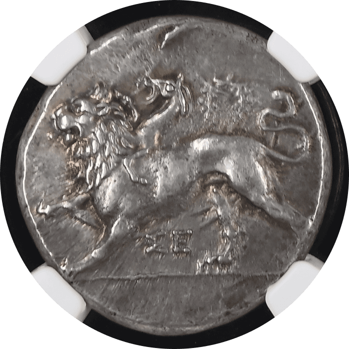 【Ch XF 5/5 5/5 Fine Style】紀元前400年～323年 古代ギリシア シキオニア シキオン スターテル銀貨(表)
