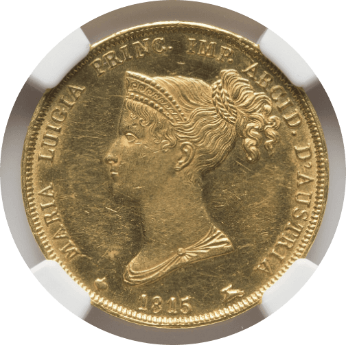 【MS61】1815年 イタリア パルマ マリー・ルイーズ  40リラ金貨(表)