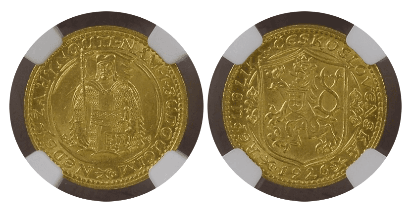 【N00569】1926年 チェコスロバキア 1ダカット金貨