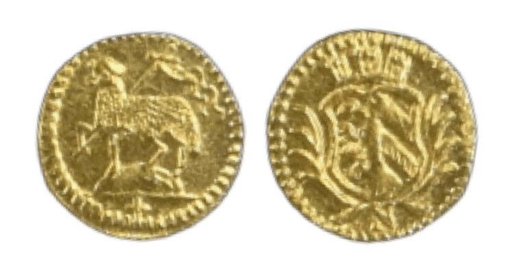 【MS64】1700年 神聖ローマ帝国 ドイツ ニュルンベルク ラムダカット 1/16ダカット金貨
