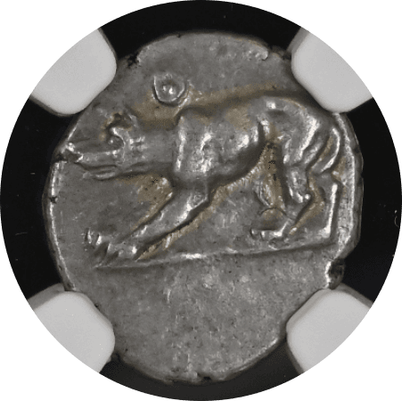 【Ch XF★ 5/5 5/5】紀元前250年以上前 古代ギリシア 古代都市アルゴス オボル銀貨 2枚セット