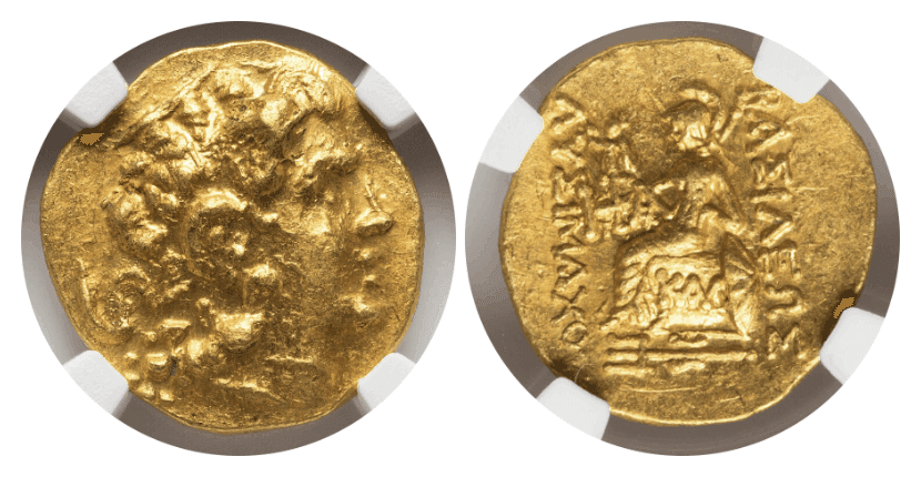 【Ch AU 4/5 4/5】紀元前120年〜63年 古代ギリシア ポントス王国 ミトリダテス6世 スターテル金貨