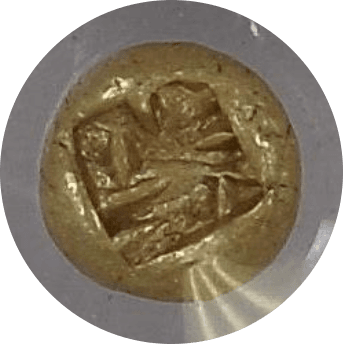 【AU★ 5/5 5/5】紀元前600年〜550年 古代ギリシア イオニア国 1/12スターテル エレクトラム貨(裏)
