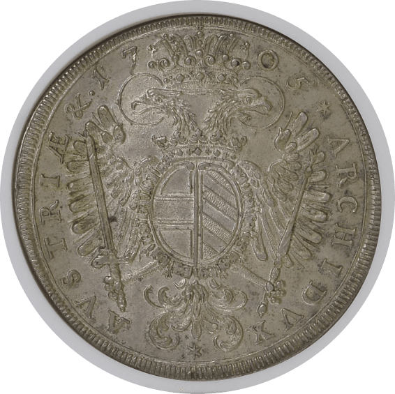 【MS63】1705年 神聖ローマ帝国 オーストリア ヨーゼフ1世 ターラー銀貨(裏)