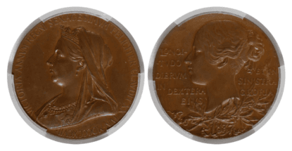 【SP64】1897年 イギリス ヴィクトリア女王 ダイヤモンドジュビリー 銅メダル(表)