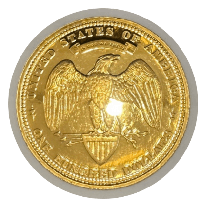 【Ultra Cameo GEM Proof】2005年 アメリカ ジョージ・T・モーガン 100ドル/5オンス 金貨(表)