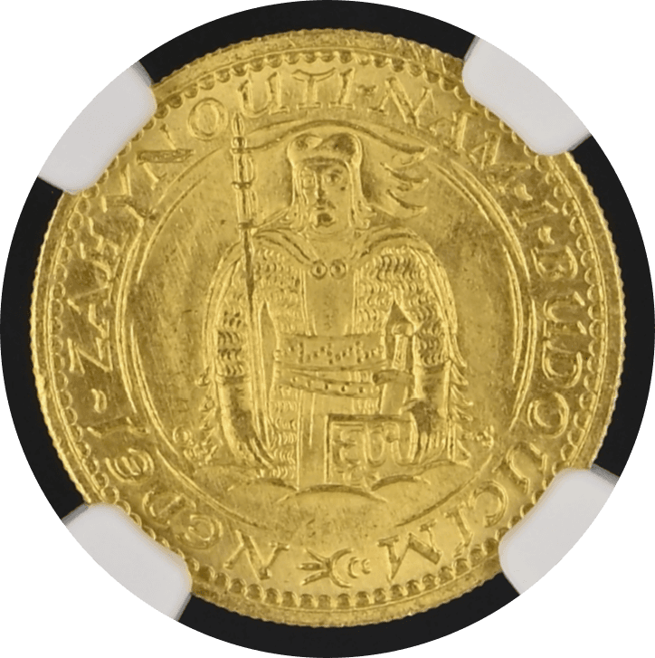 【MS66】1933年 チェコスロバキア 1ダカット金貨(表)
