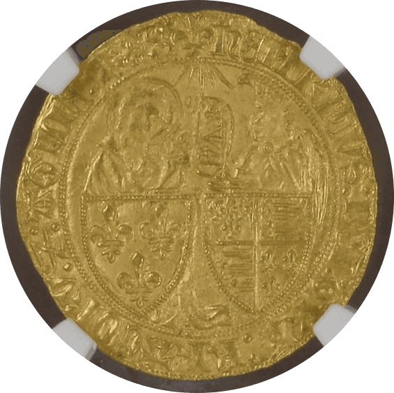 【MS66】1422年〜1453年 フランス ヘンリー6世 サリュードール金貨(表)