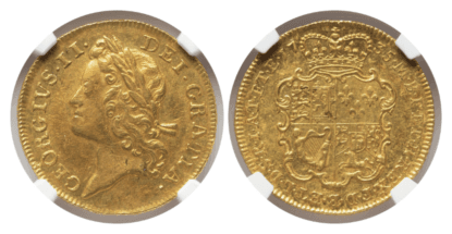 【AU58】1735年 イギリス ジョージ2世 1ギニー金貨