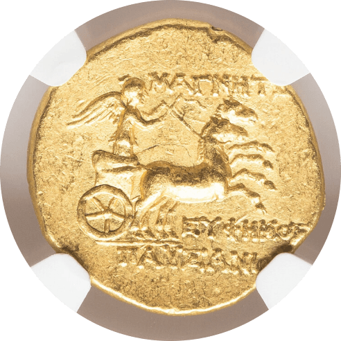 【AU 5/5 4/5】紀元前2世紀中頃 古代ギリシア イオニア国 マグネシア スターテル金貨(裏)