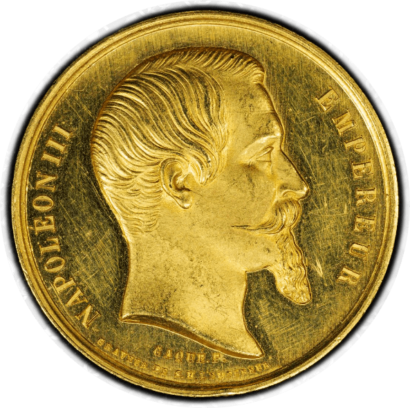 【MS61】1861年 フランス 第二帝政 ナポレオン3世 オルレアン 農業コンクール ヴァージン・ステート 金メダル(表)