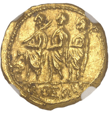 【MS 4/5 4/5】紀元前54年 古代ギリシア コソン トラキア スキタイ スターテル金貨(裏)
