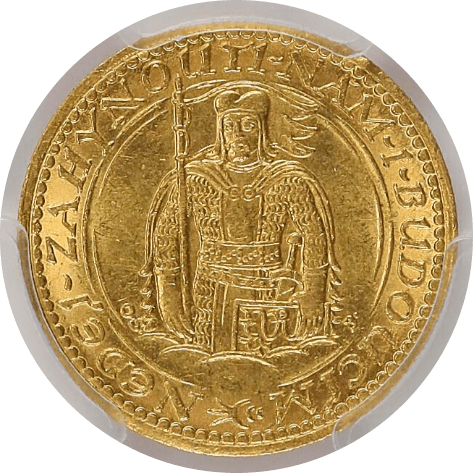 【MS63】1926年 チェコスロバキア 1ダカット金貨(表)