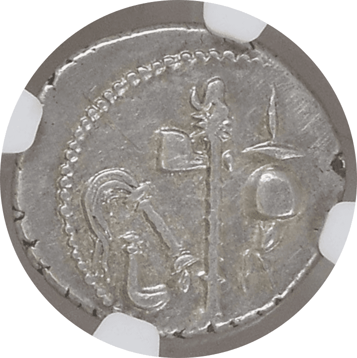 【ChXF 4/5 2/5】紀元前44年頃 古代ローマ帝国 ユリウス・カエサル(ジュリアス・シーザー) デナリウス銀貨(裏)