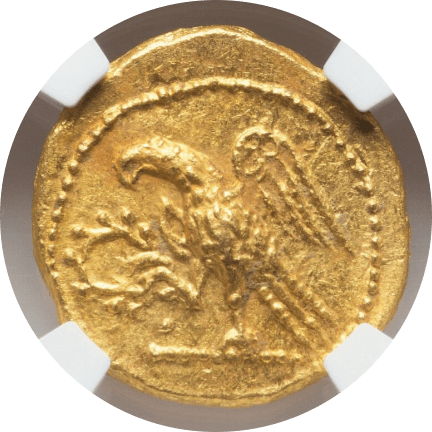 【MS 5/5 4/5】紀元前54年 古代ギリシャ コソン トラキア スキタイ スターテル金貨(裏)