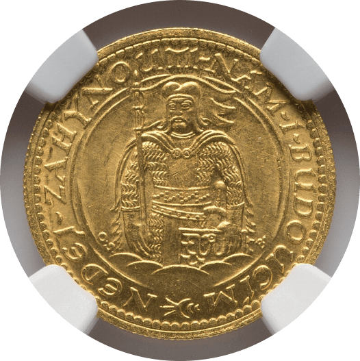 【MS65】1933年 チェコスロバキア 1ダカット金貨(表)