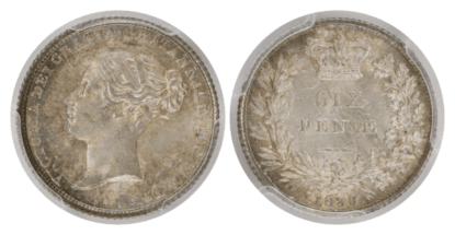 【MS65】1839年 イギリス ヴィクトリア女王 6ペンス銀貨