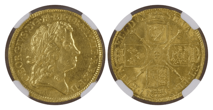 【MS63】1717年 イギリス ジョージ1世 ギニー金貨