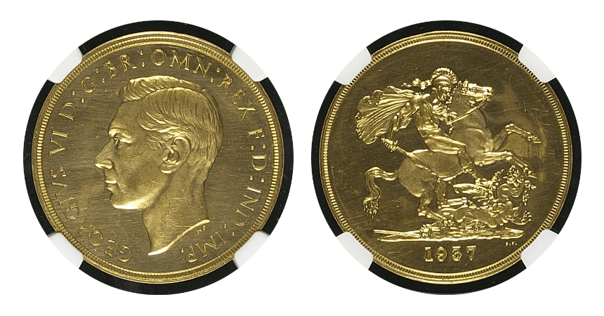 【PF63〜PF65】1937年 イギリス ジョージ6世 プルーフ金貨4枚セット