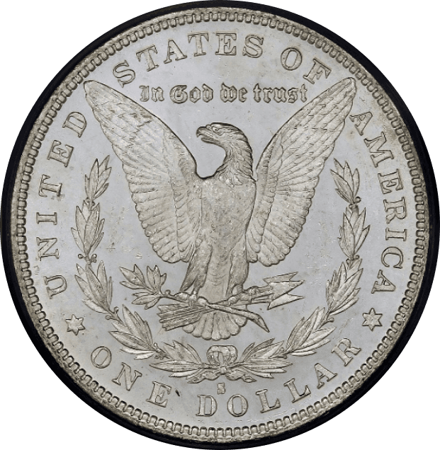 【MS65】1880年S アメリカ モルガンダラー 1ドル銀貨(裏)