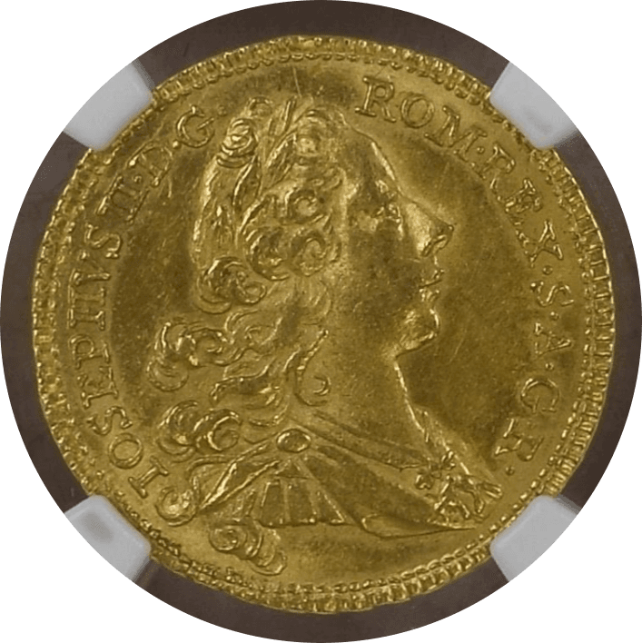 【MS63】1765年 神聖ローマ帝国 オーストリア ヨーゼフ2世 1ダカット金貨(表)