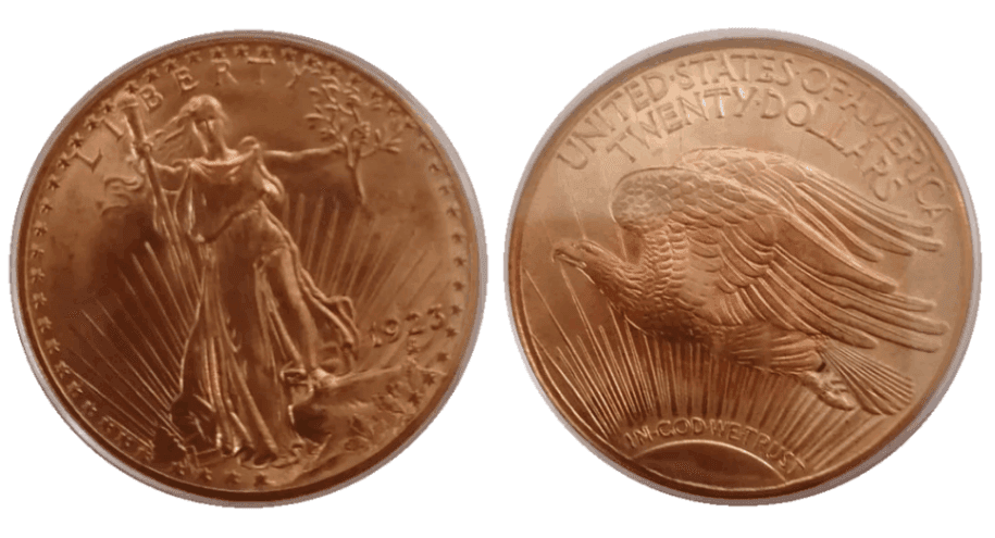 【MS67】1923年 アメリカ セント・ゴーデンズ ダブルイーグル 20ドル金貨