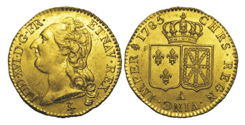 【UNC Details】1785年 フランス ルイ16世 ルイドール金貨