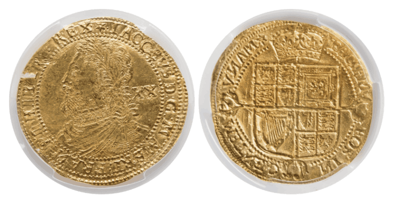 【MS61】1619年?1620年 イギリス ジェームズ1世 1ローレル金貨
