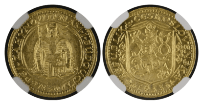 【MS64】1933年 チェコスロバキア 1ダカット金貨